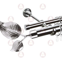 Карниз 2-рядный «Лист большой» D25 Гл / Гл Хром