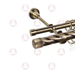 Карниз 2-рядный «Заглушка закругленная» D25 Кр / Гл Антик