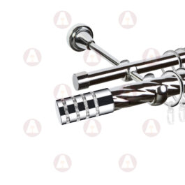 Карниз 2-рядный «Зевс» D25 Кр / Гл Хром