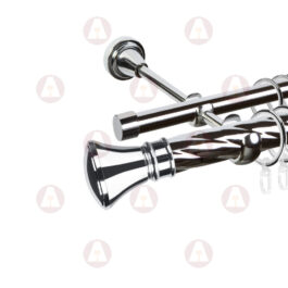 Карниз 2-рядный «Колокол» D25 Кр / Гл Хром