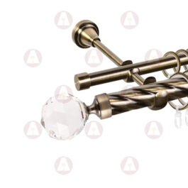 Карниз 2-рядный «Кристалл» D25 Кр / Гл Антик