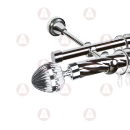 Карниз 2-рядный «Милано» D25 Кр / Гл Хром