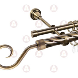 Карниз 2-рядный «Спираль» D25 Кр / Гл Антик