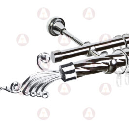 Карниз 2-рядный «Фантазия» D25 Кр / Гл Хром