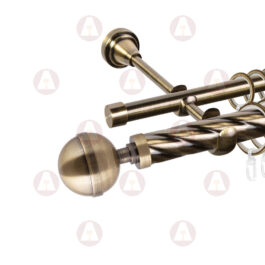 Карниз 2-рядный «Шар большой» D25 Кр / Гл Антик