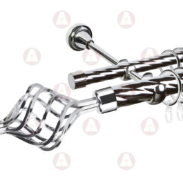 Карниз 2-рядный «Ажур» D25 Кр / Кр Хром