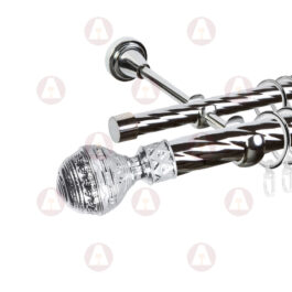 Карниз 2-рядный «Ампир» D25 Кр / Кр Хром