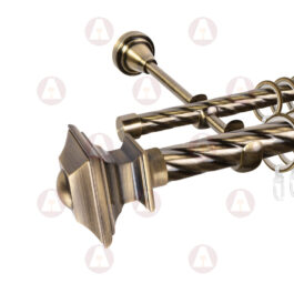 Карниз 2-рядный «Верди» D25 Кр / Кр Антик