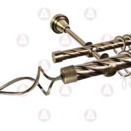 Карниз 2-рядный «Волна» D25 Кр / Кр Антик