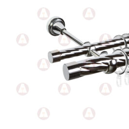 Карниз 2-рядный «Заглушка закругленная» D25 Кр / Кр Хром