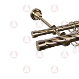 Карниз 2-рядный «Заглушка плоская» D25 Кр / Кр Антик