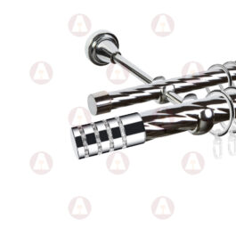 Карниз 2-рядный «Зевс» D25 Кр / Кр Хром