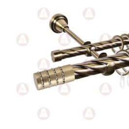 Карниз 2-рядный «Зевс» D25 Кр / Кр Антик