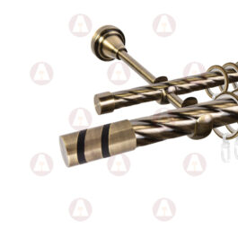 Карниз 2-рядный «Изольда» D25 Кр / Кр Антик / Чёрный