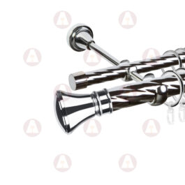 Карниз 2-рядный «Колокол» D25 Кр / Кр Хром