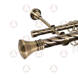 Карниз 2-рядный «Колокол» D25 Кр / Кр Антик