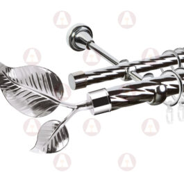 Карниз 2-рядный «Лист большой» D25 Кр / Кр Хром