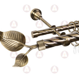 Карниз 2-рядный «Лист большой» D25 Кр / Кр Антик