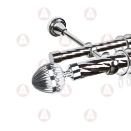 Карниз 2-рядный «Милано» D25 Кр / Кр Хром