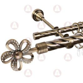 Карниз 2-рядный «Ромилда» D25 Кр / Кр Антик