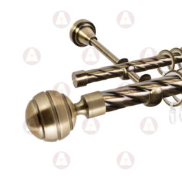 Карниз 2-рядный «Триест» D25 Кр / Кр Антик