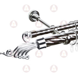 Карниз 2-рядный «Фантазия» D25 Кр / Кр Хром