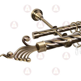 Карниз 2-рядный «Фантазия» D25 Кр / Кр Антик