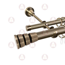 Карниз 2-рядный «Пегас» D25 Риф / Риф Антик / Чёрный