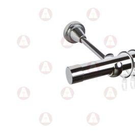 Карниз 1-рядный «Заглушка закругленная» D25 Гладкая Хром