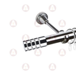 Карниз 1-рядный «Зевс» D25 Гладкая Хром