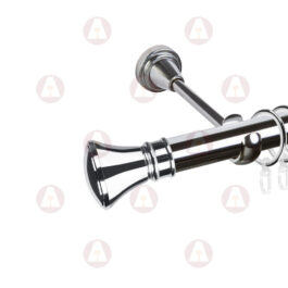 Карниз 1-рядный «Колокол» D25 Гладкая Хром