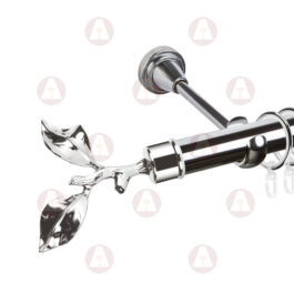 Карниз 1-рядный «Лист розы» D25 Гладкая Хром