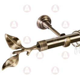 Карниз 1-рядный «Лист розы» D25 Гладкая Антик