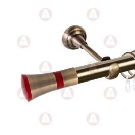 Карниз 1-рядный «Люксор» D25 Гладкая Антик / Красный