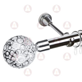 Карниз 1-рядный «Метеор» D25 Гладкая Хром