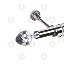 Карниз 1-рядный «Милано» D25 Гладкая Хром