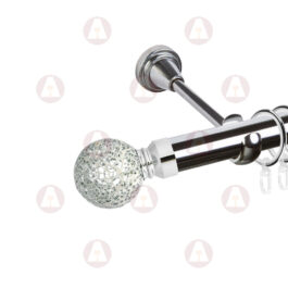 Карниз 1-рядный «Мираж» D25 Гладкая Хром