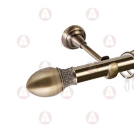 Карниз 1-рядный «Овал узор» D25 Гладкая Антик