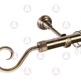 Карниз 1-рядный «Спираль» D25 Гладкая Антик