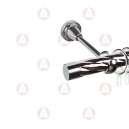 Карниз 1-рядный «Заглушка закругленная» D25 Крученая Хром