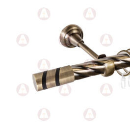 Карниз 1-рядный «Изольда» D25 Крученая Антик / Чёрный