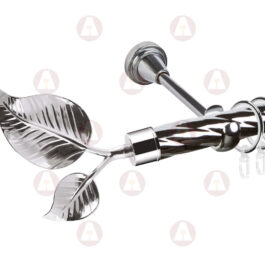 Карниз 1-рядный «Лист большой» D25 Крученая Хром