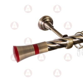 Карниз 1-рядный «Люксор» D25 Крученая Антик / Красный