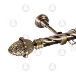 Карниз 1-рядный «Магнолия» D25 Крученая Антик