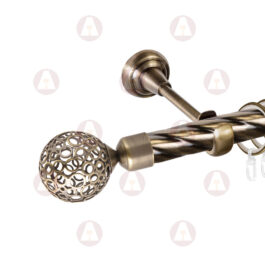 Карниз 1-рядный «Метеор» D25 Крученая Антик