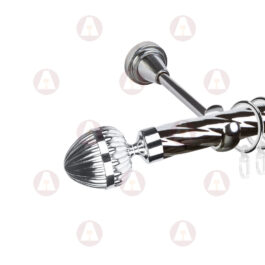 Карниз 1-рядный «Милано» D25 Крученая Хром