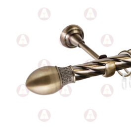 Карниз 1-рядный «Овал узор» D25 Крученая Антик