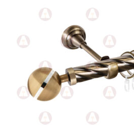 Карниз 1-рядный «Сатурн» D25 Крученая Антик