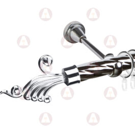 Карниз 1-рядный «Фантазия» D25 Крученая Хром