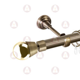 Карниз 1-рядный «Жемчужина» D25 Рифленая Антик / Золото